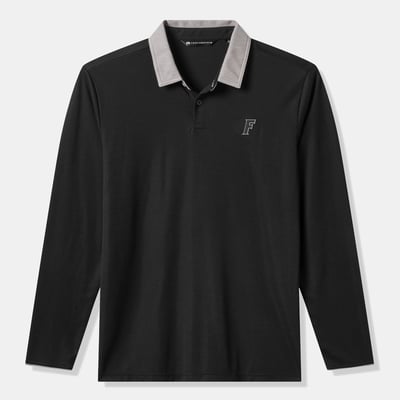  Florida Gators TravisMathew Varsity Vintage Long Sleeve Tri-Blend Polo - Black